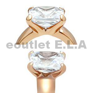 7CT PRINCESS CZ SOLITAIRE ROSE GP RING-6 sizes